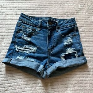 american eagle 00 distressed shorts